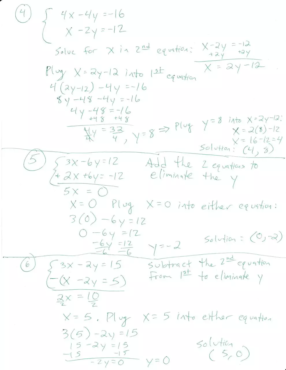 Page 2 of 8, Final Exam Review Solutions Algebra 100