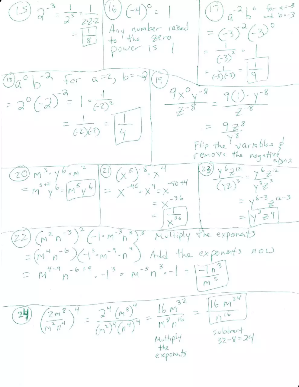 Page 5 of 8, Final Exam Review Solutions Algebra 100