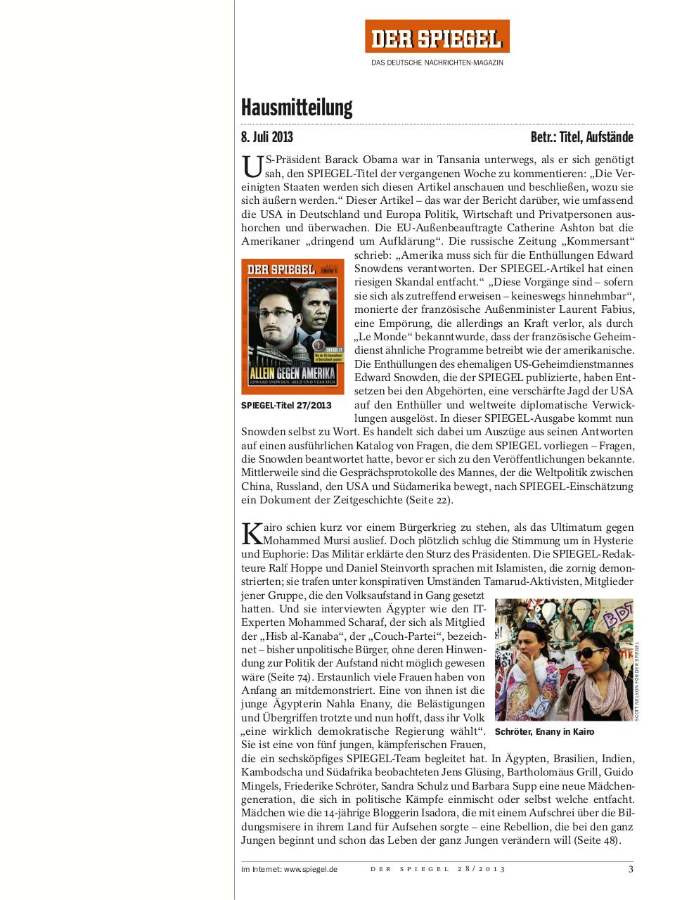 Der Spiegel - No 28 2013.pdf - page 3/136