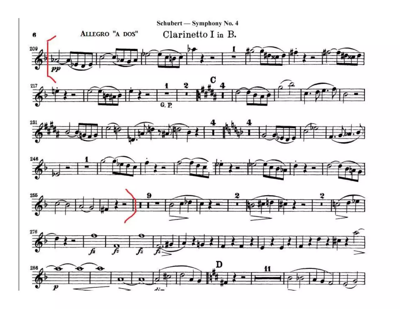 Page 1 of 2, Audición CLARINETE