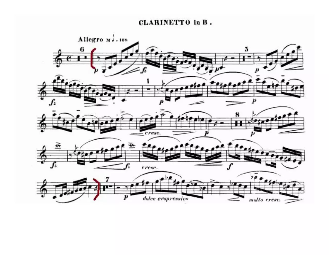 Page 2 of 2, Audición CLARINETE