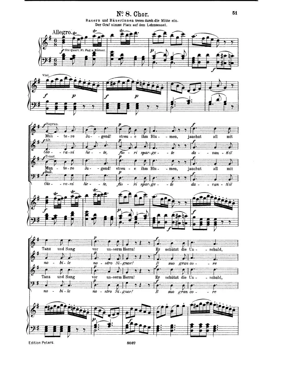 Page 1 of 3, Audición CORO texto en ITALIANO