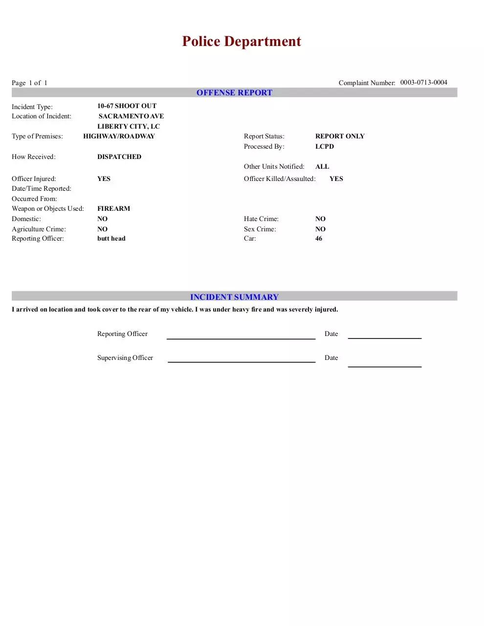 Page 1 of 1, IR0003 0713 0004