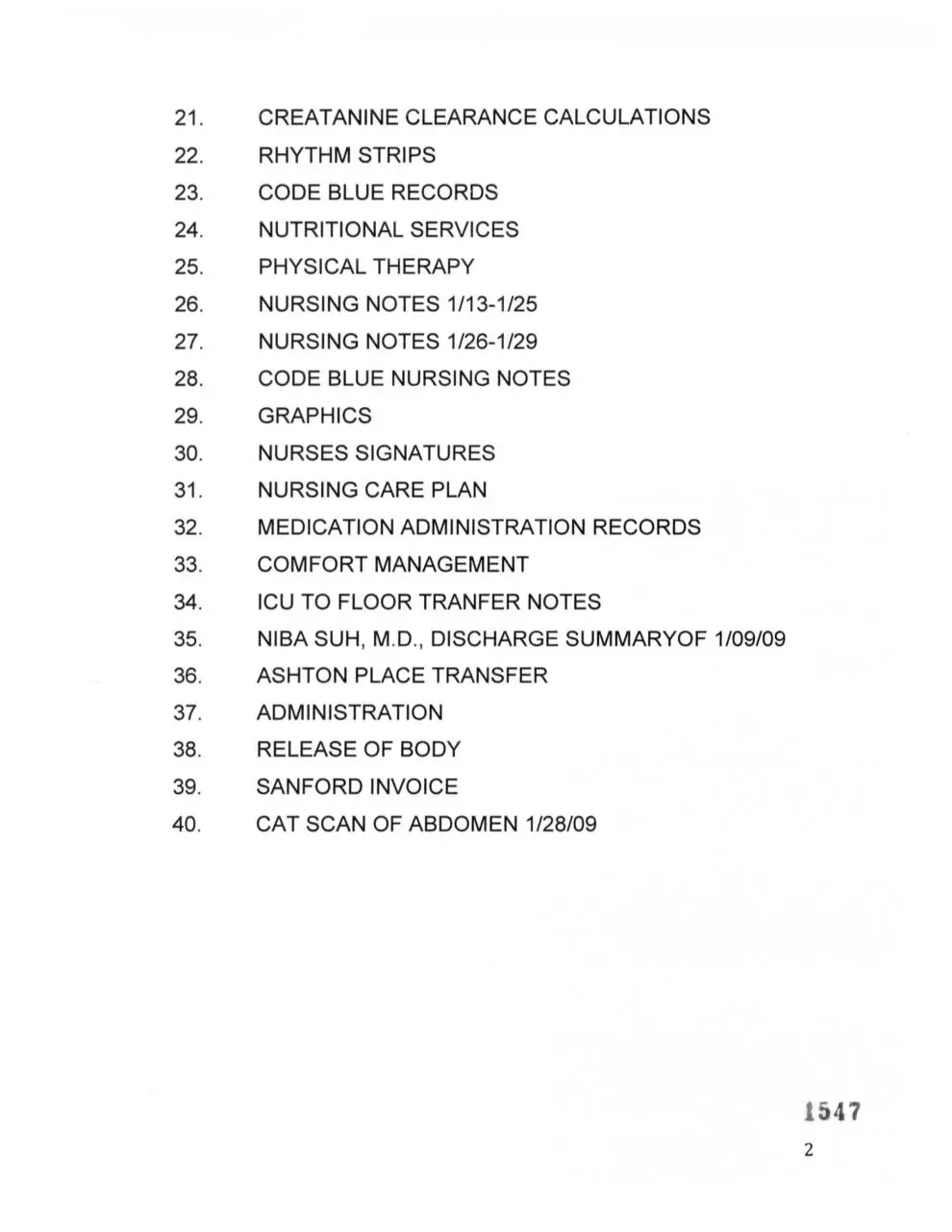 Page 2 of 451, Exhibit to Record