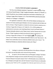 Page 1, Class Action Settlement Agreement