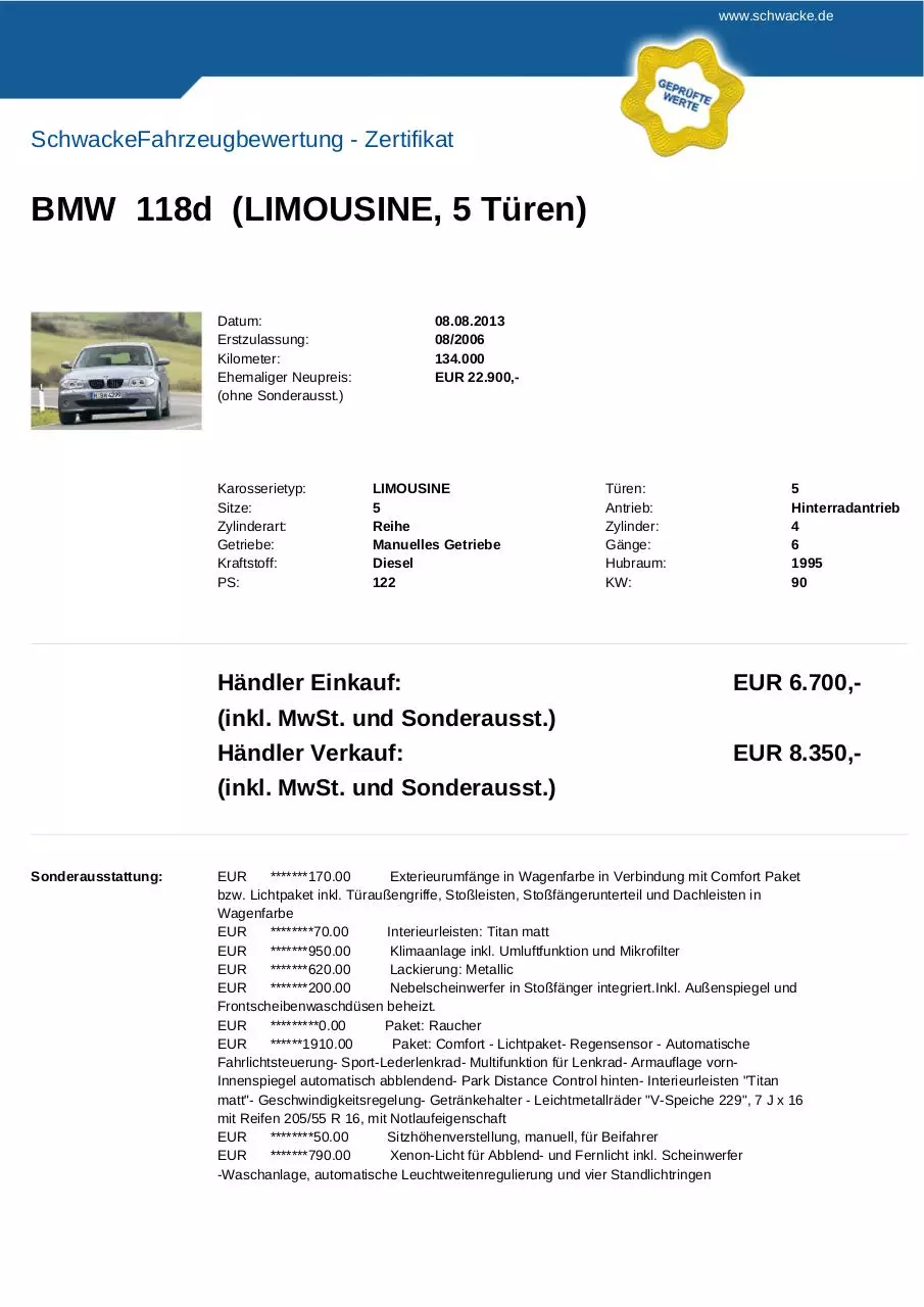 Page 1 of 3, SchwackeFahrzeugbewertung 508304081