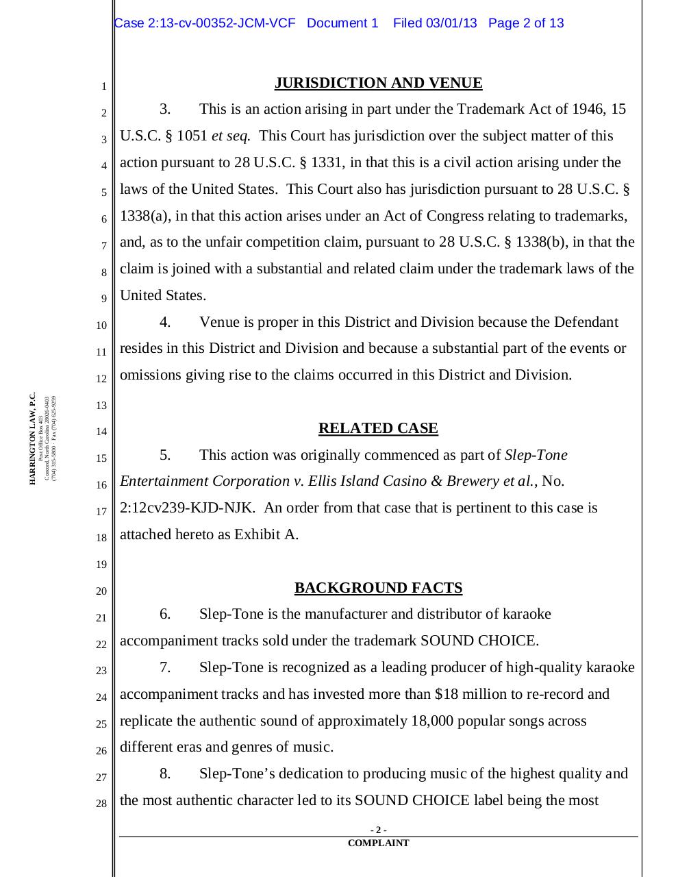 New case 1 - Complaint.pdf - page 2/13