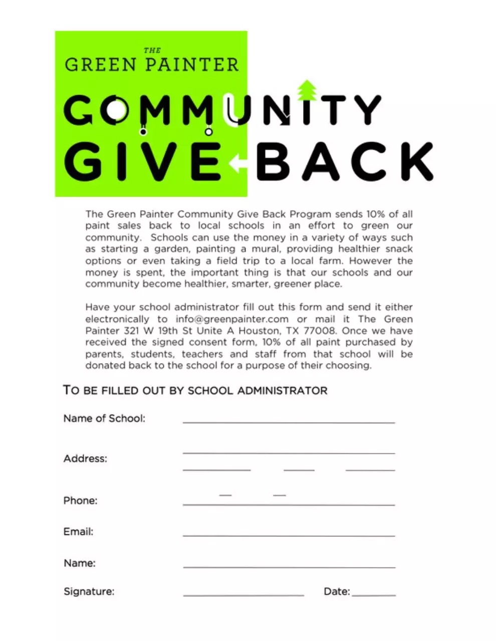 Page 1 of 1, Community Giveback