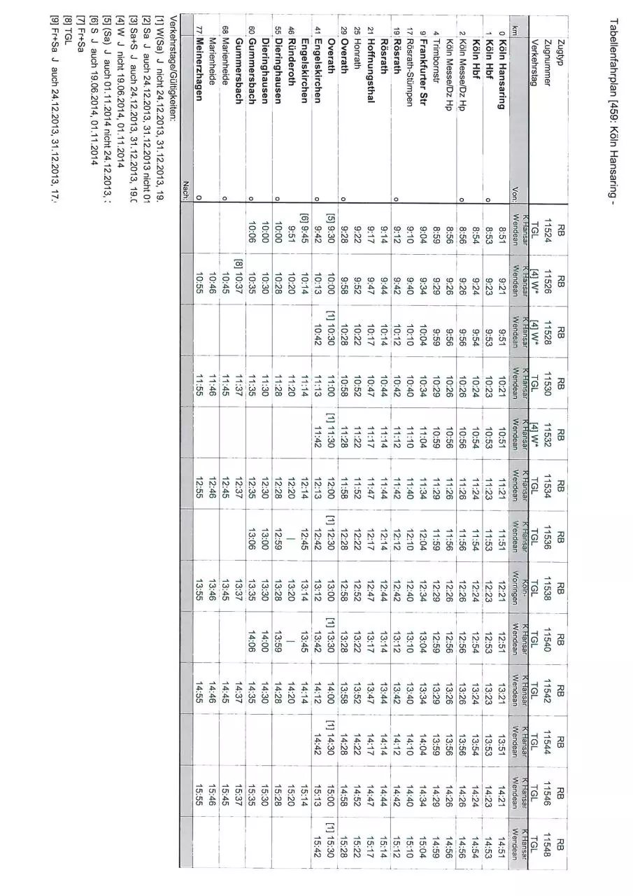 Page 2 of 8, Fahrplanentwurf Köln Meinerzhagen ZRL