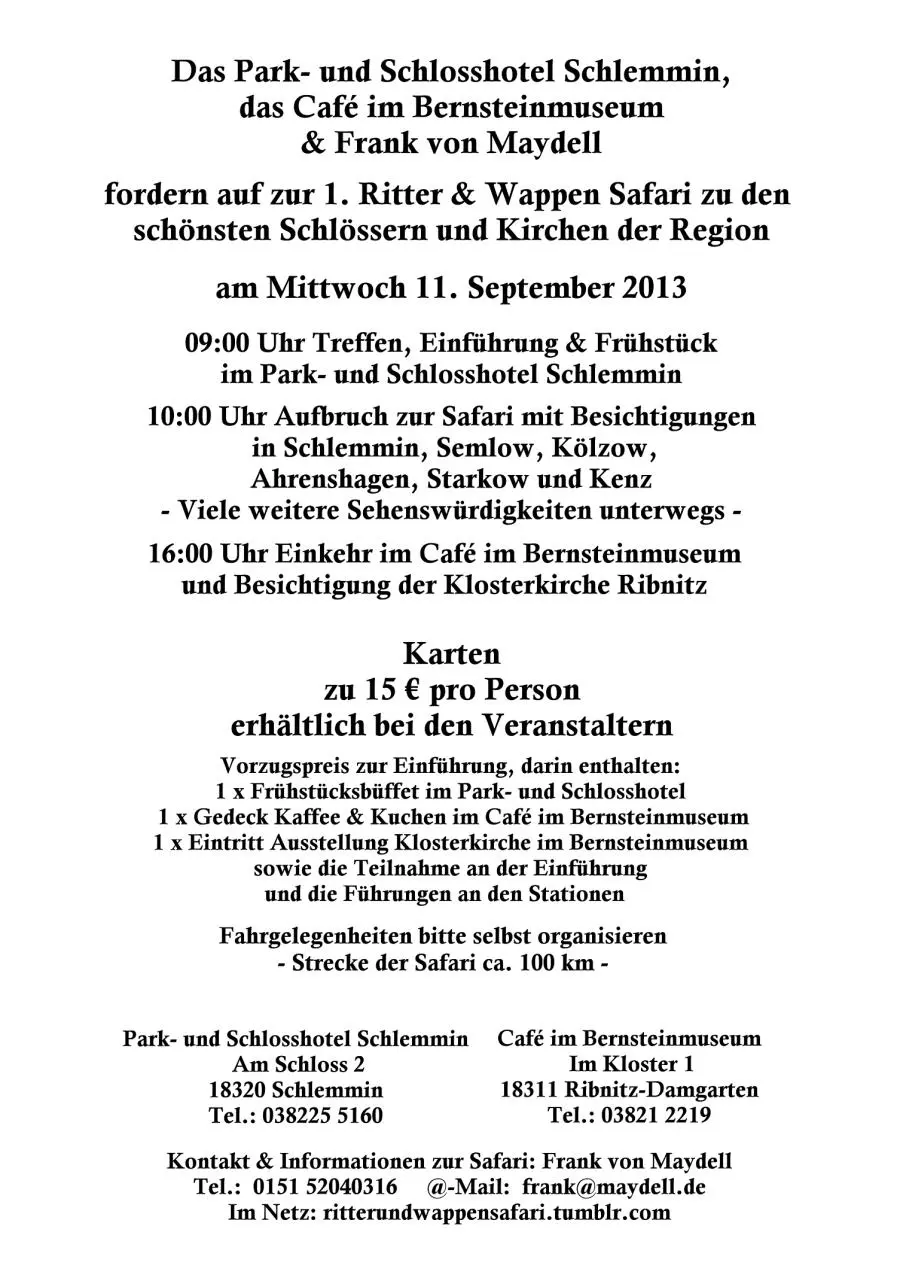 Page 2 of 6, 1. Ritter & Wappen Safari 11.09.2013