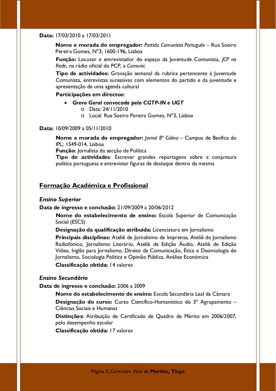 Document preview Curriculum Vitae de Tiago Filipe Nunes Martins.pdf - page 3/5