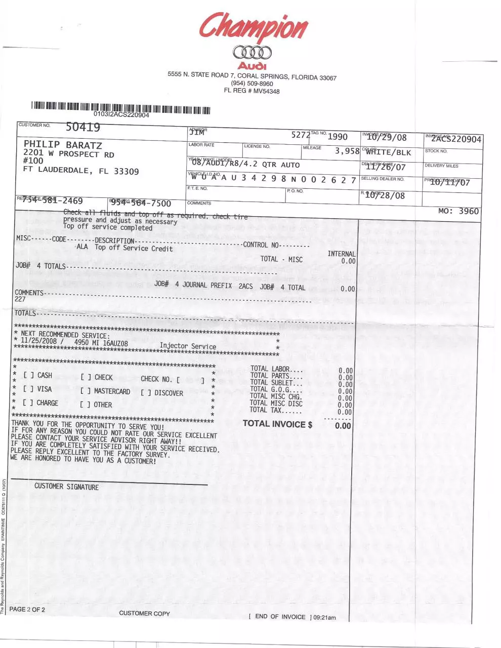 Page 2 of 28, Service records