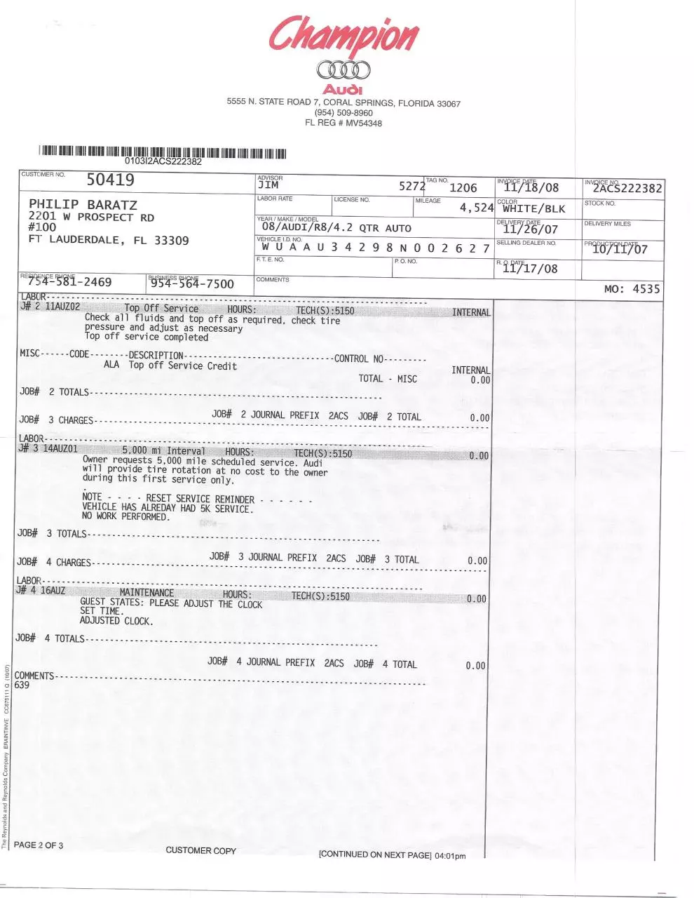 Page 4 of 28, Service records