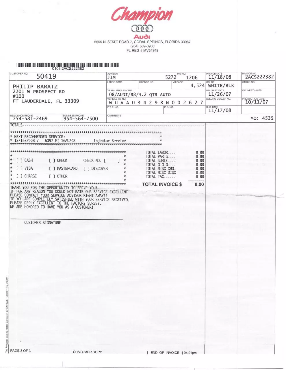 Page 5 of 28, Service records