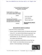 Page 1, 49 8 Exhbiit Declaration of Carolyn M. Costello