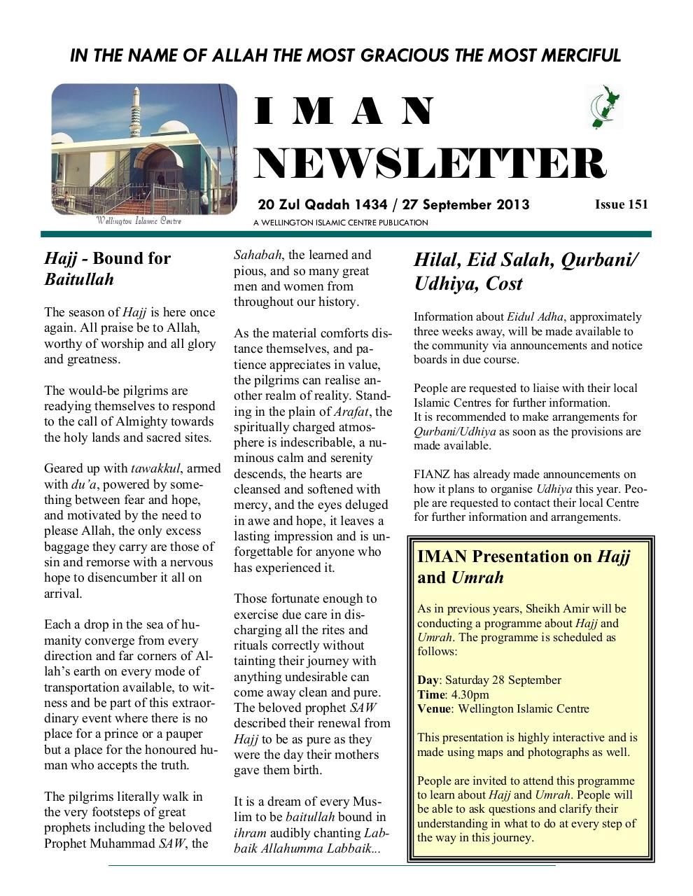 Document preview IMAN NEWSLETTER 27 Sep 2013.pdf - page 1/2