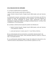 Page 2, Bases Festival Villa O`higgins