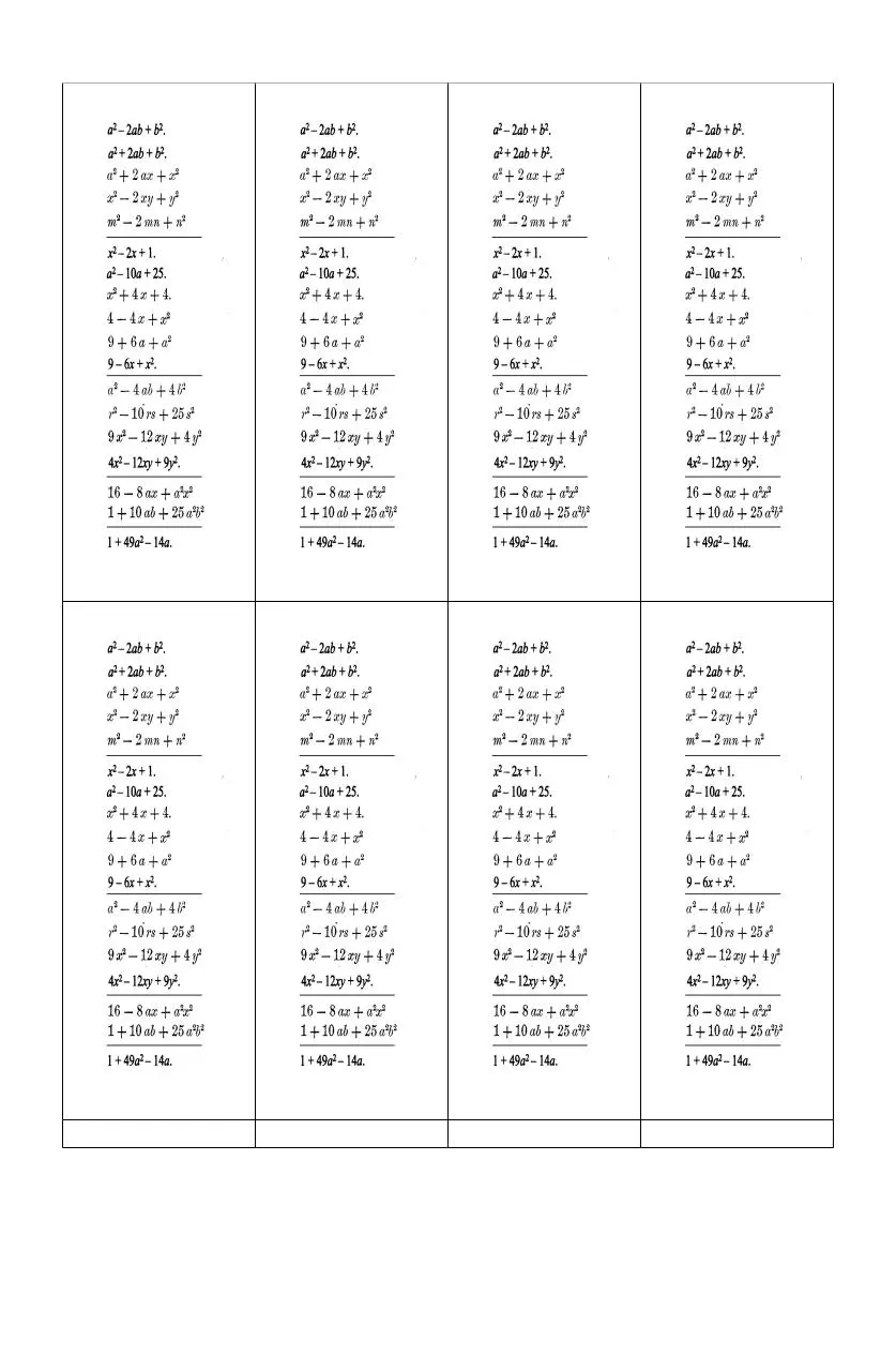 Page 1 of 1, algebra factorizacion 02 trin cuad B tcp