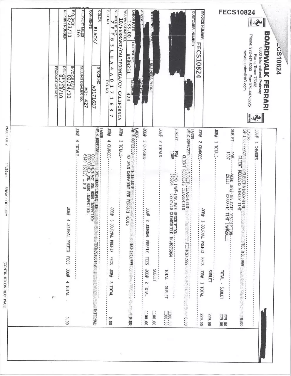 Page 1 of 17, Service records