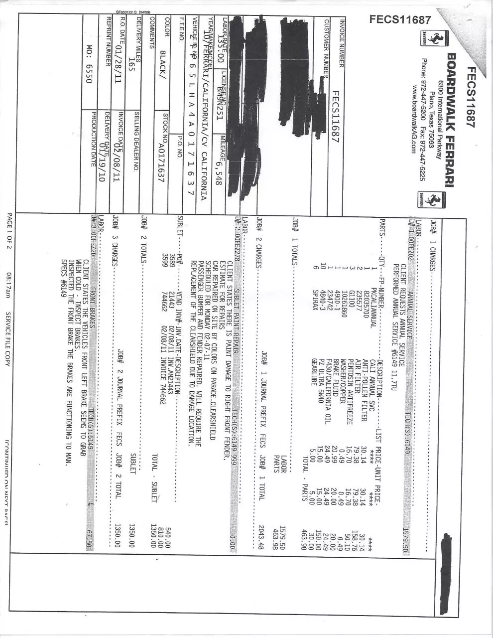Page 2 of 17, Service records
