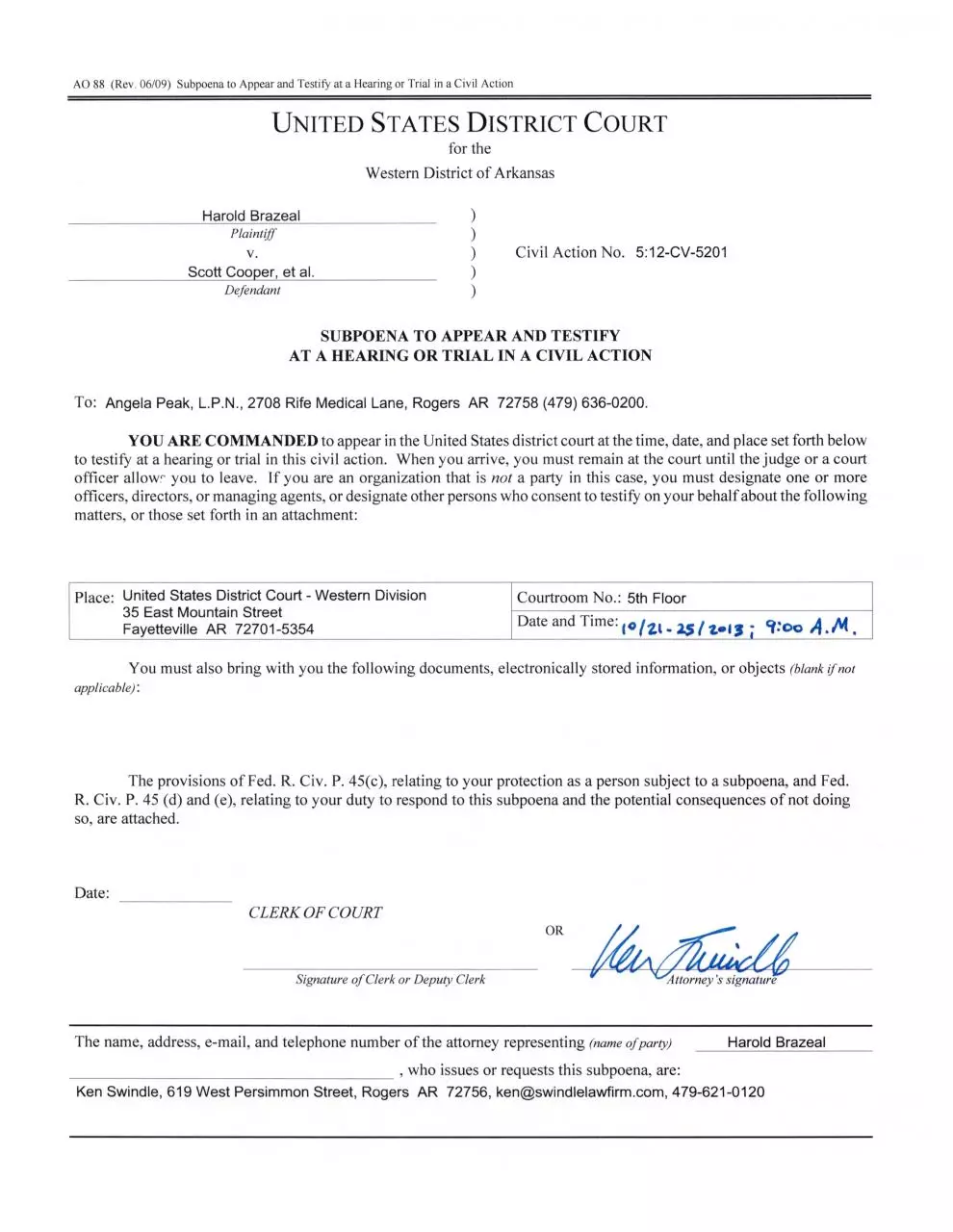 Page 1 of 9, Nurse Subpoenas