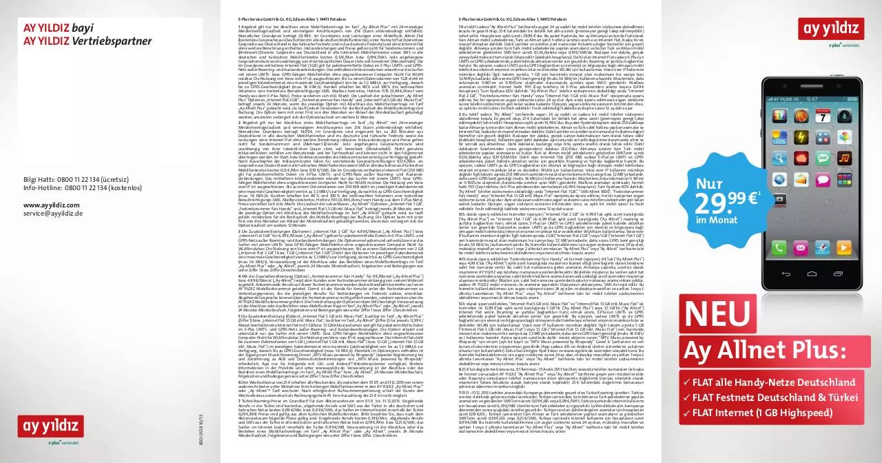 Page 1 of 2, 512631 AYYILDIZ FLY AY Allnet DINlang November