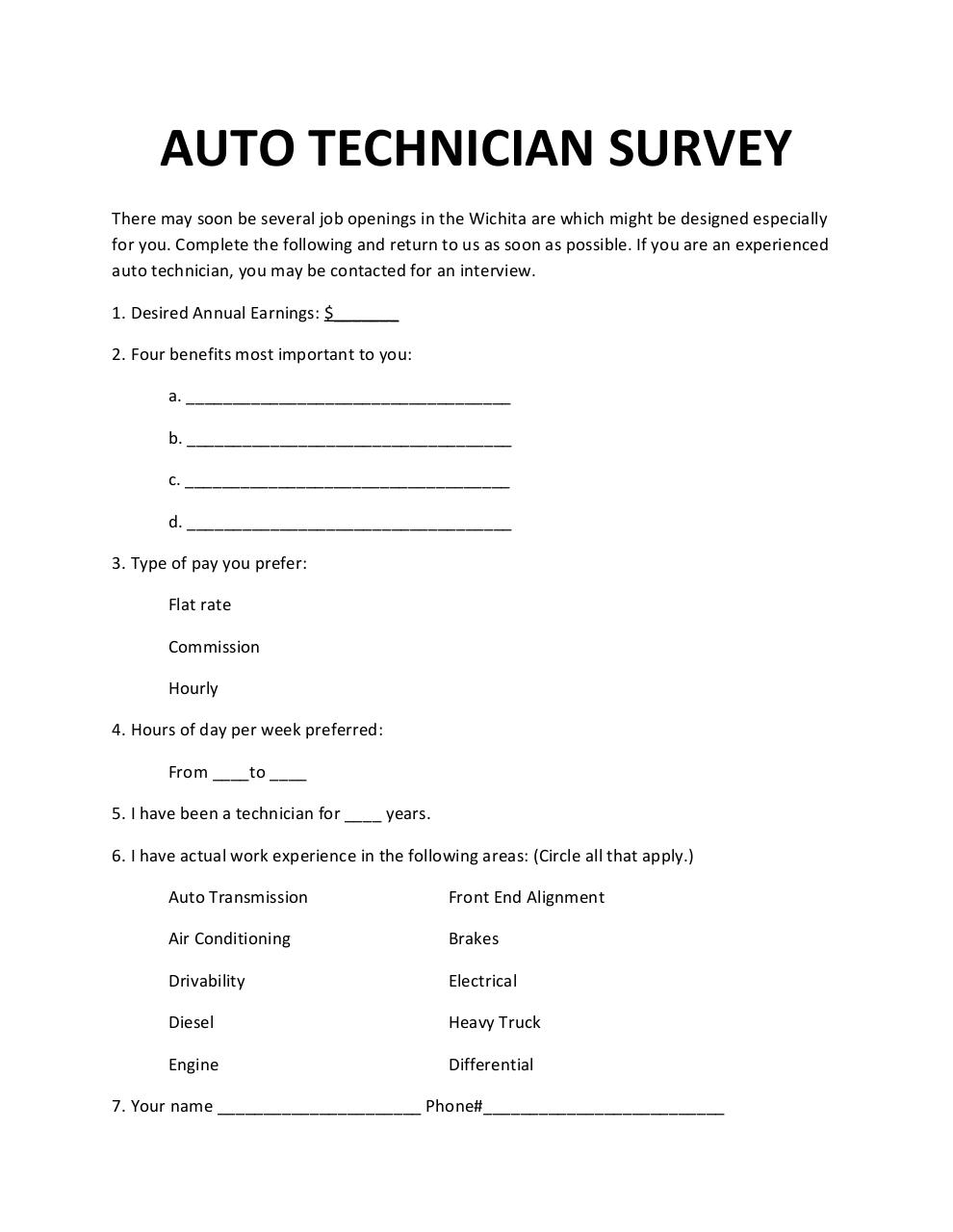 Document preview auto-technician-survey.pdf - page 1/2