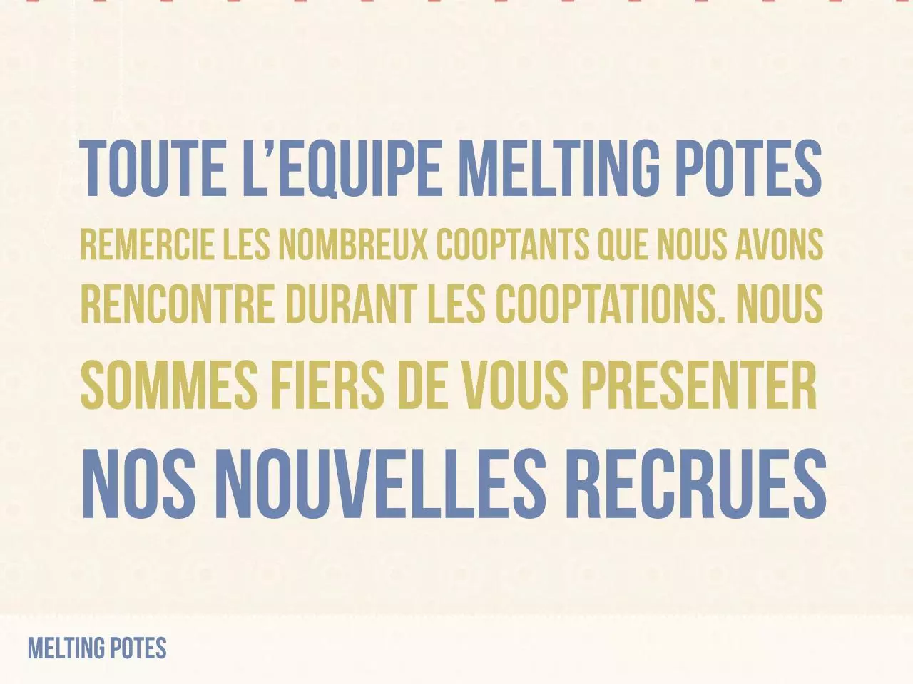 Page 2 of 9, Cooptations Melting Potes