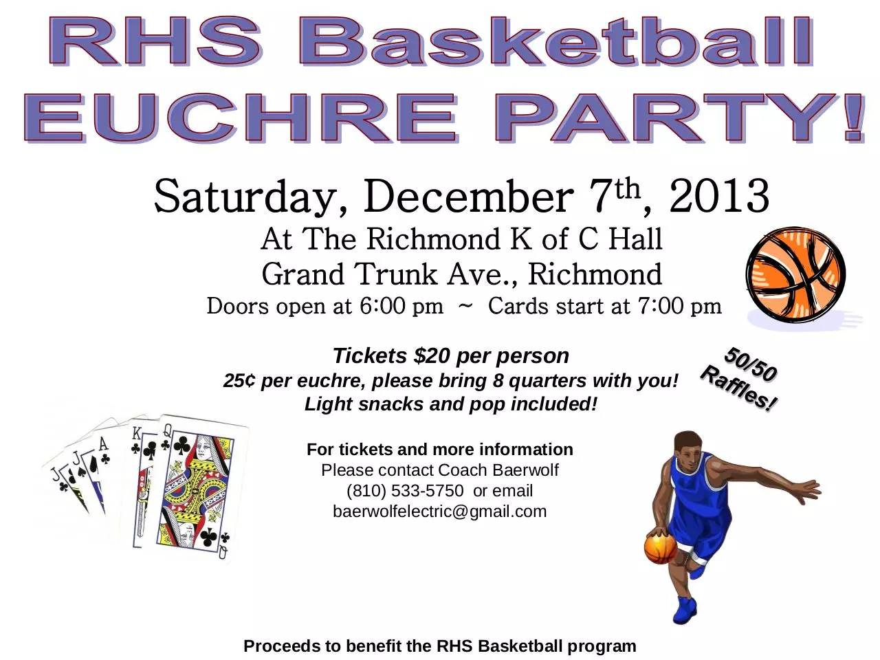 Page 1 of 1, RHS Basketball euchre 2013