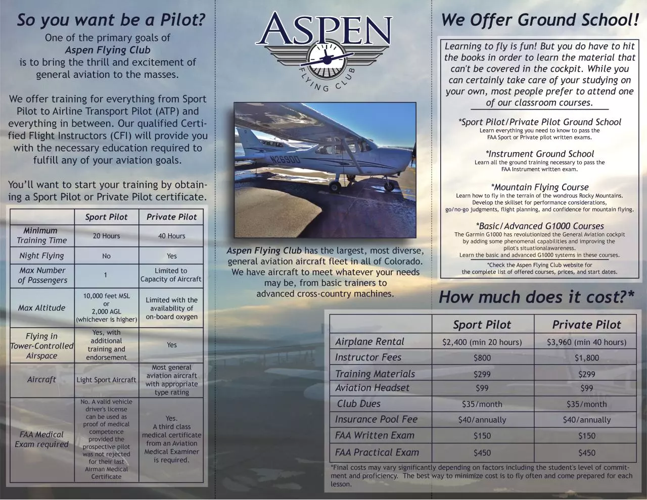 Page 1 of 2, AFC learn to fly Brochure Rast