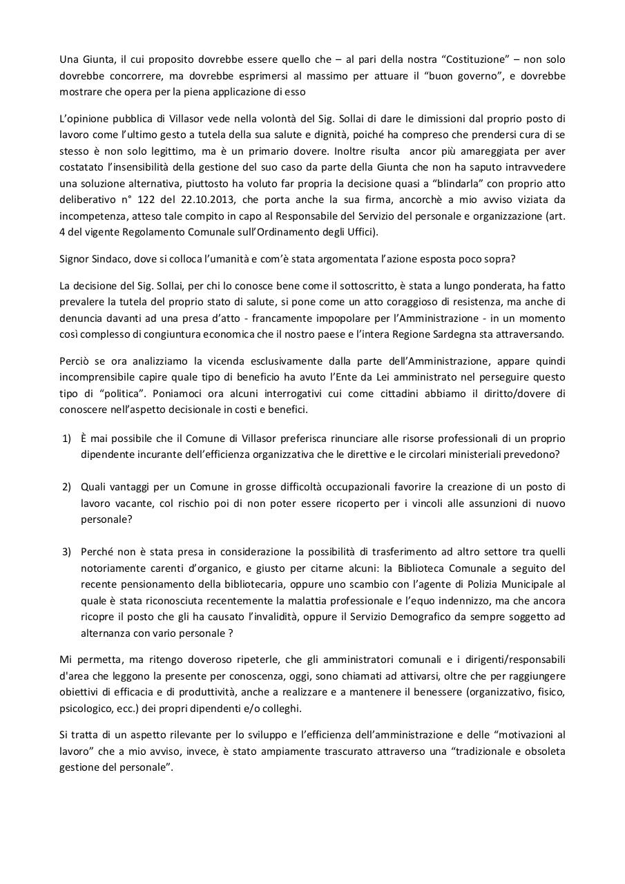 Document preview Lettera al Sindacodi Villasor.pdf - page 2/3