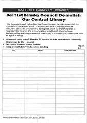 Barnsley library petition