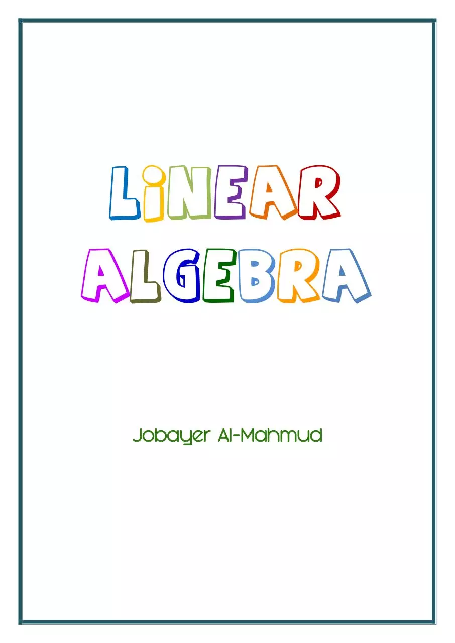 Page 1 of 36, Linear Algebra
