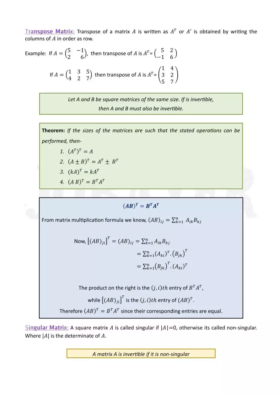 Page 4 of 36, Linear Algebra