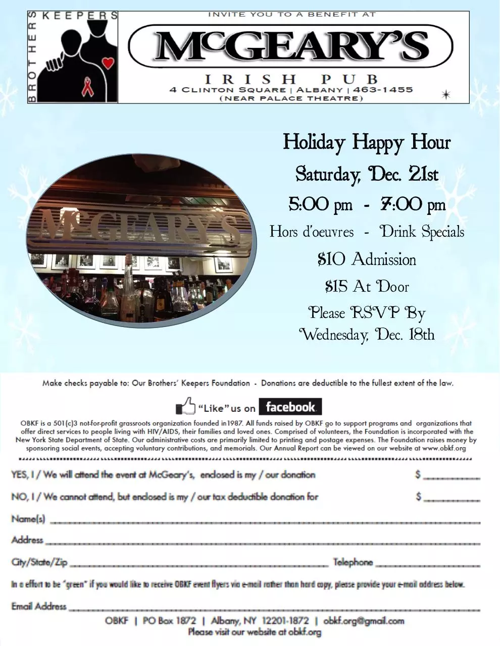 Page 1 of 1, Holiday Happy Hour 2013 Flyer