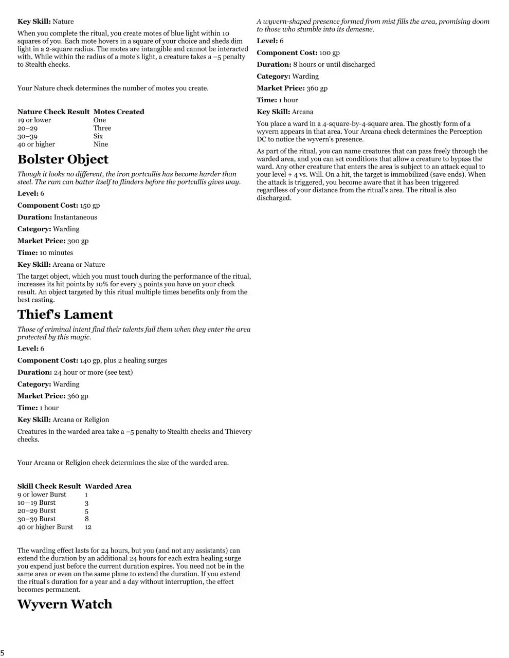 Page 5 of 5, warding ritual up to level 6
