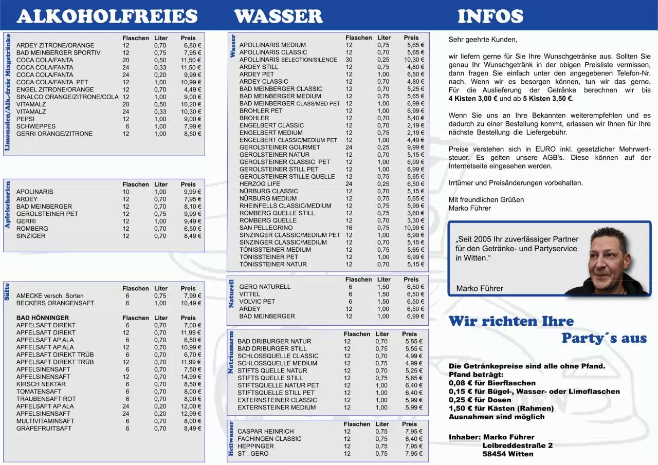 Page 2 of 2, Preisliste DEN Express Stand November 2013