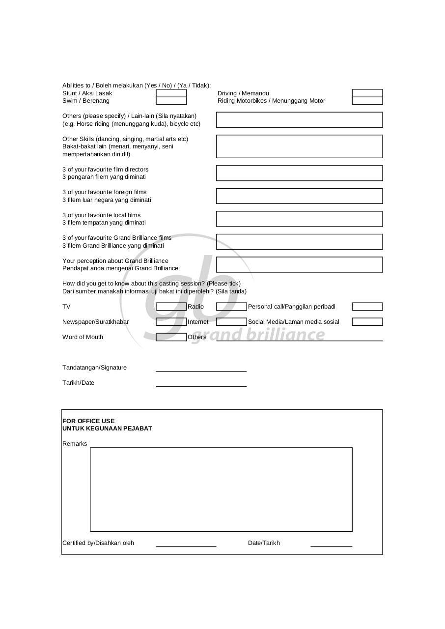 Document preview GBOfficial CastingForm.pdf - page 2/2