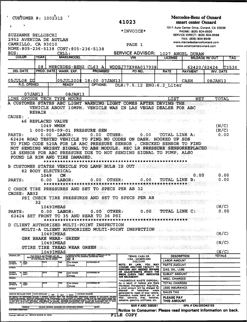 Page 3 of 37, Service records