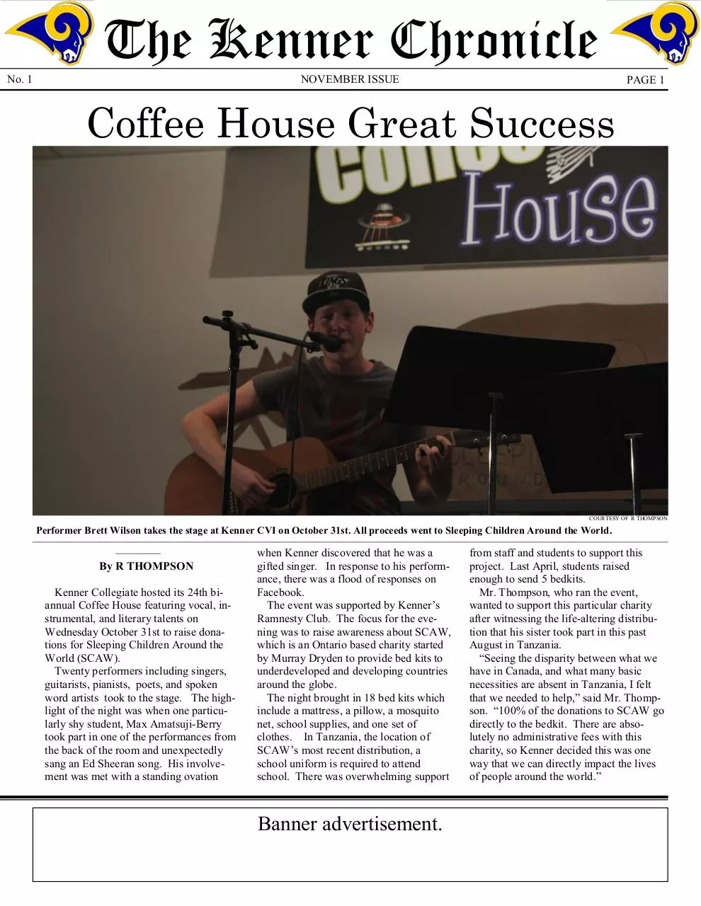 Page 1 of 8, Kenner Chronicle November Issue