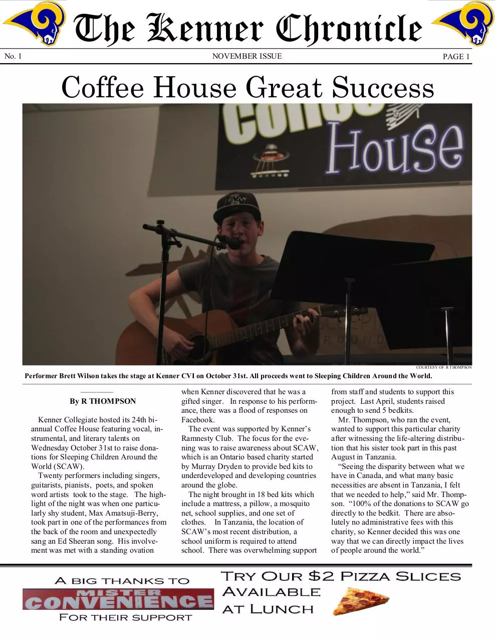 Page 1 of 8, Kenner Chronicle November Issue