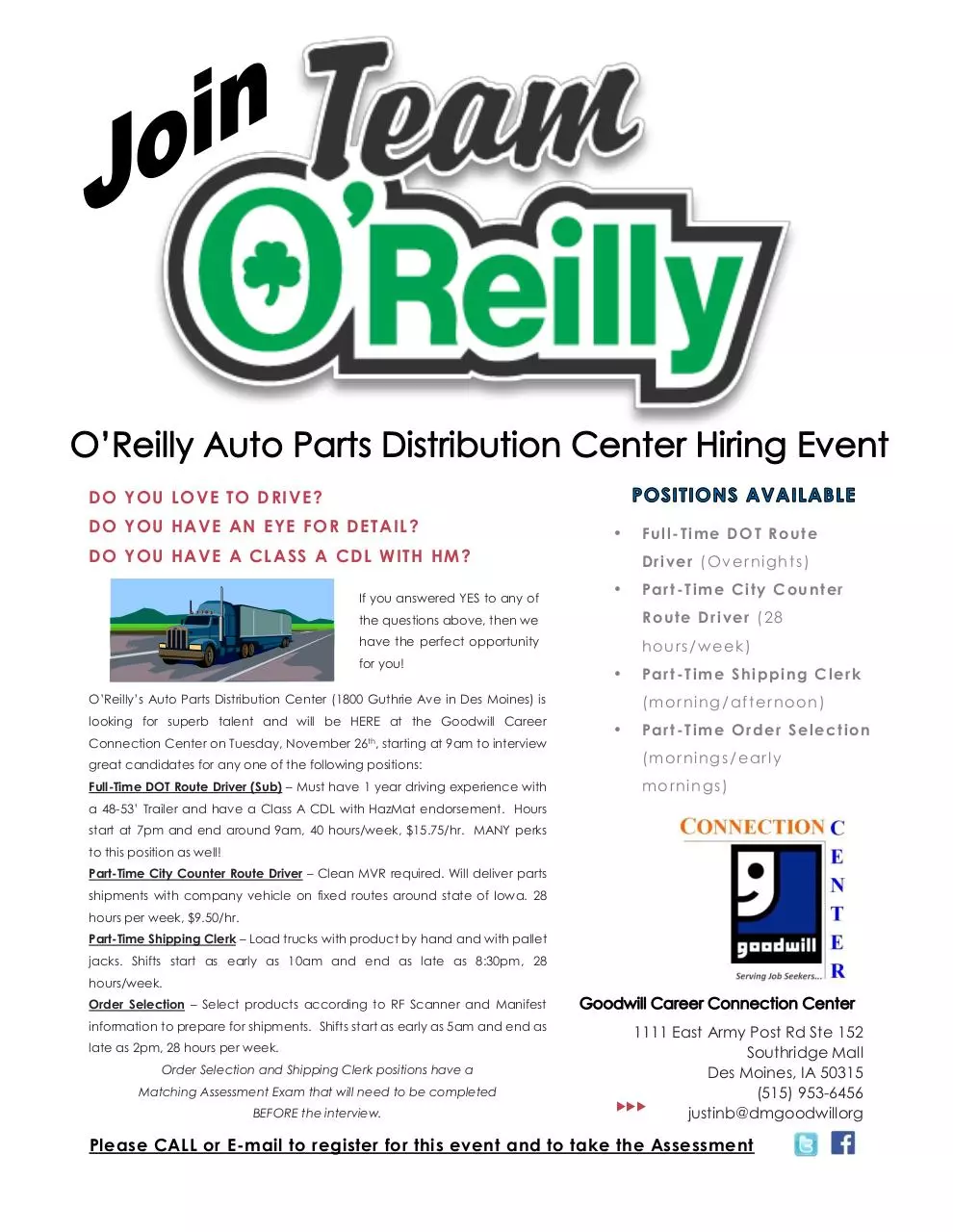 Page 1 of 1, OReillys DC Interview Event