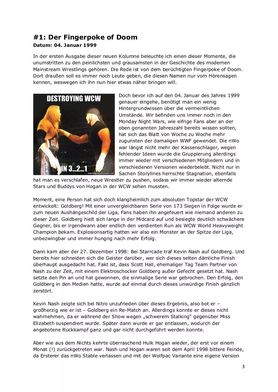 Page 3 of 33, Pokusa's Horrific Moments in Wrestling Vol. 1