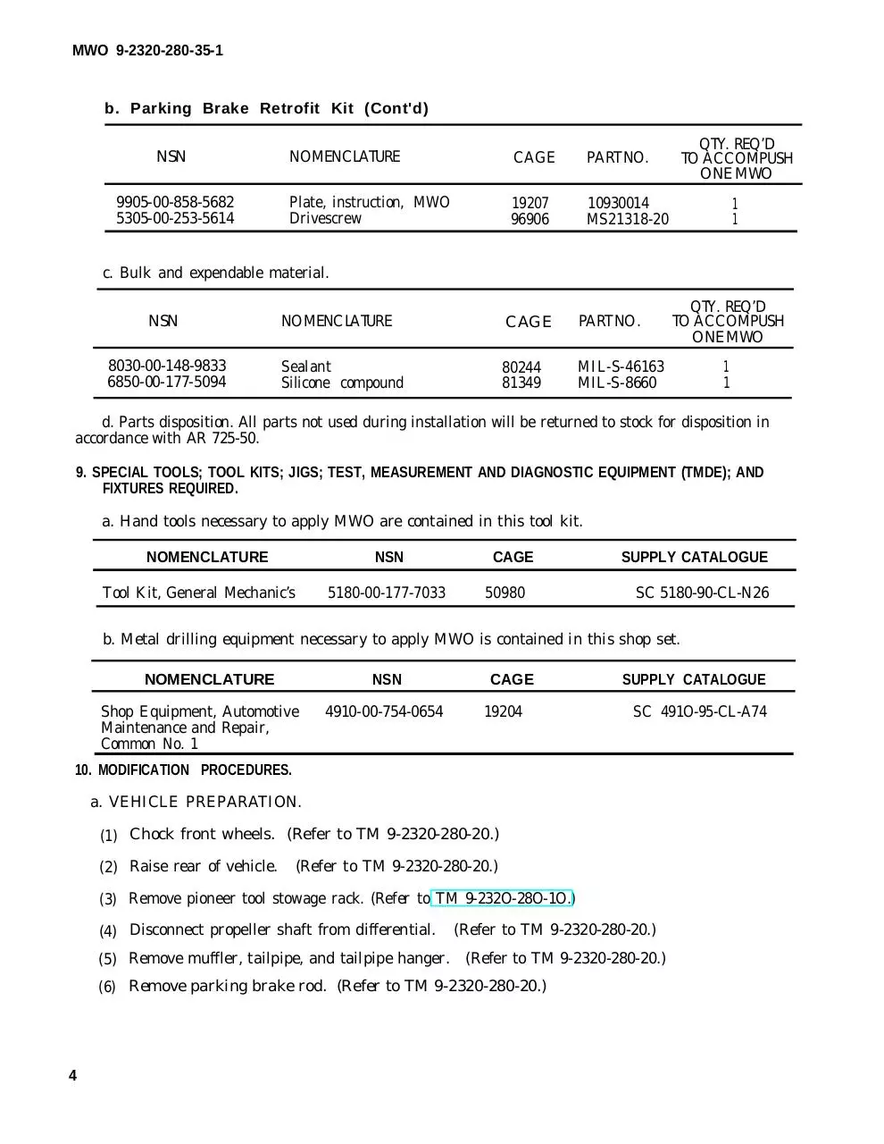 Page 4 of 20, MWO brake retrofit