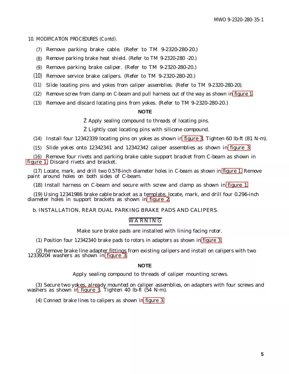 Page 5 of 20, MWO brake retrofit