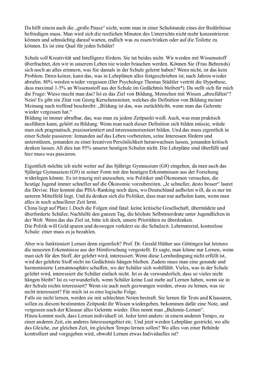 Document preview Klausurtext vom 20.01.2014; Kritik am Bildungssystem.pdf - page 2/5