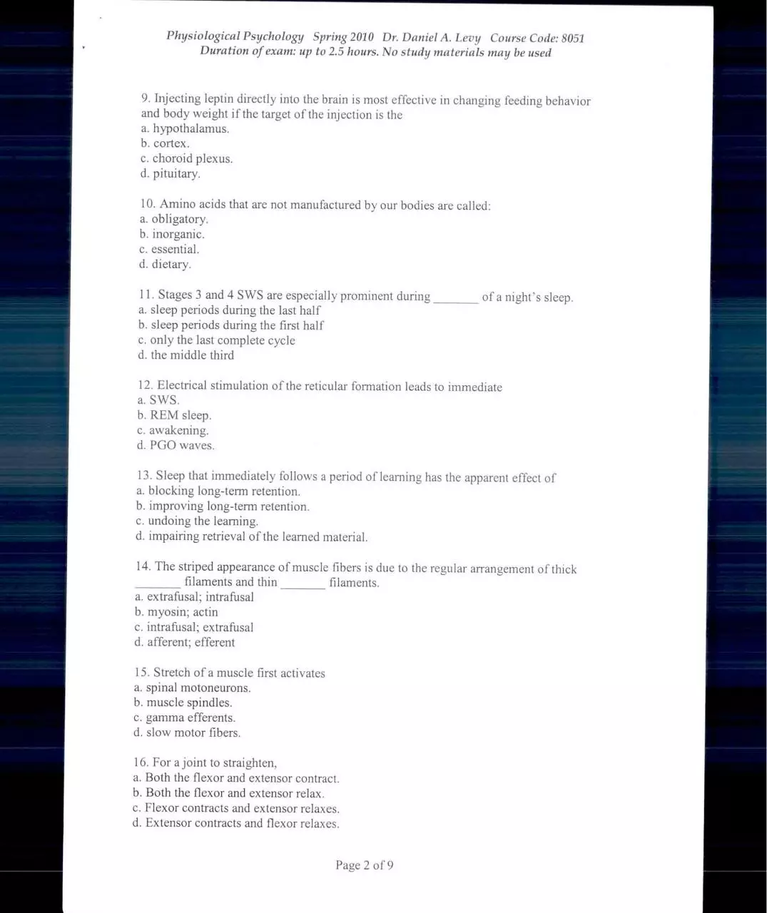 Page 3 of 18, bio 1 blank