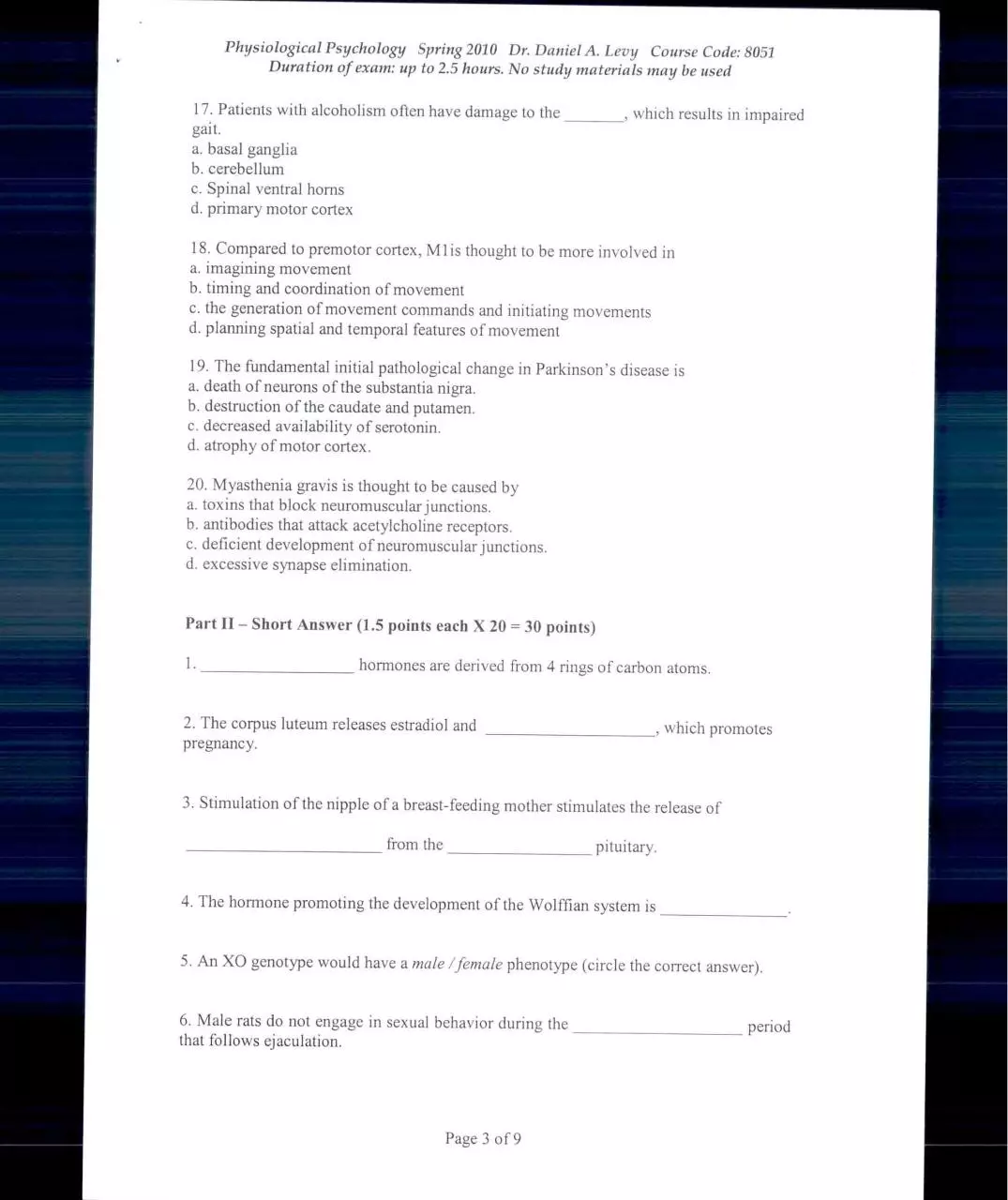 Page 5 of 18, bio 1 blank