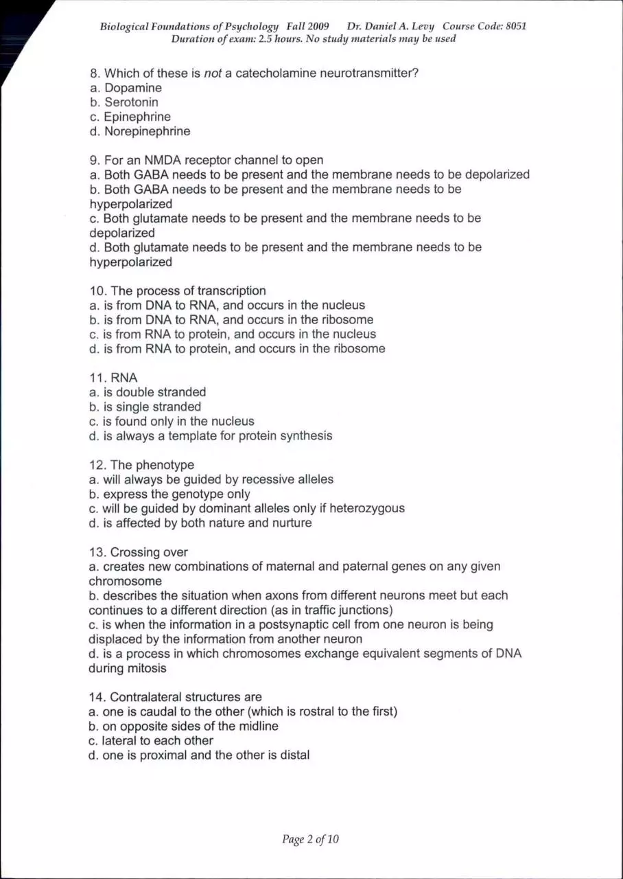 Page 3 of 20, bio 3 blank