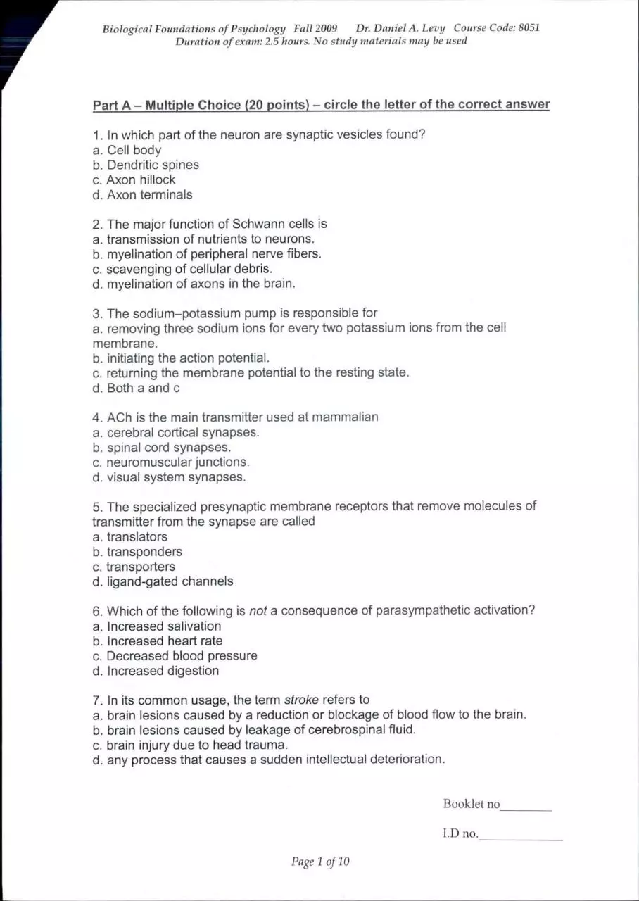 Page 1 of 20, bio 5 blank